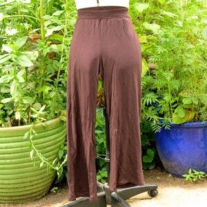 Vertigo Paris NWT Brown stretch Rayon-Spandex Wide-leg comfy Slacks